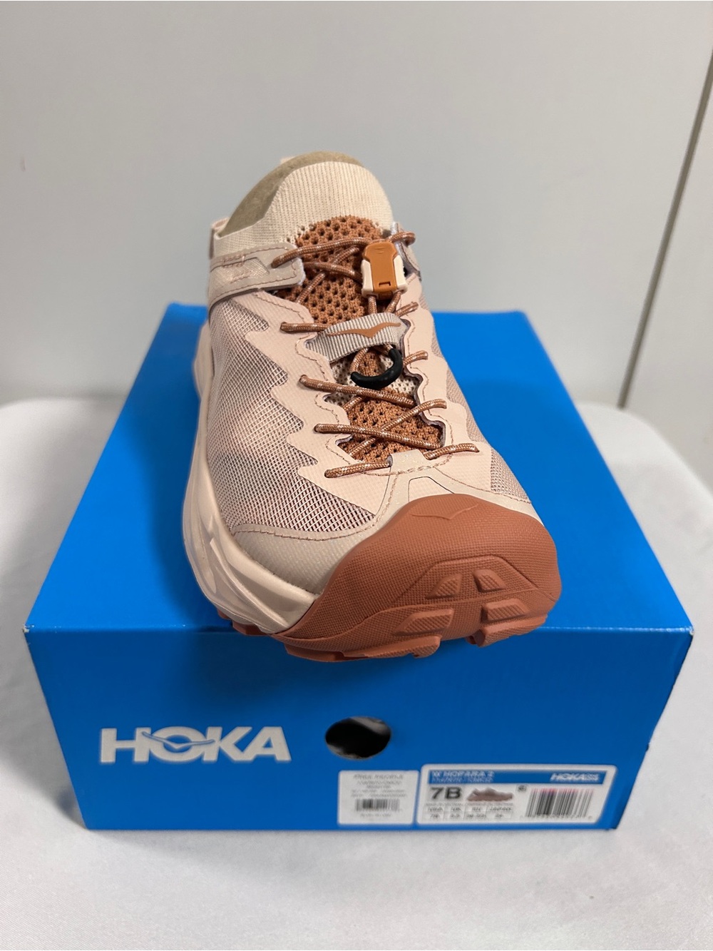 HOKA Hopara 2 Cream / Cedar CORDURA Neutral Adjustable Back 7B - Picture 7 of 9